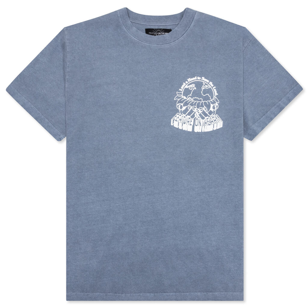 On The Arm Globe Tee - Copen Blue
