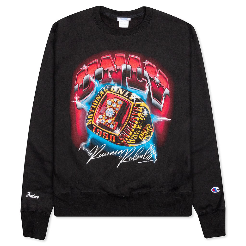 UNLV Ring of Thunder Crewneck Sweater - Black