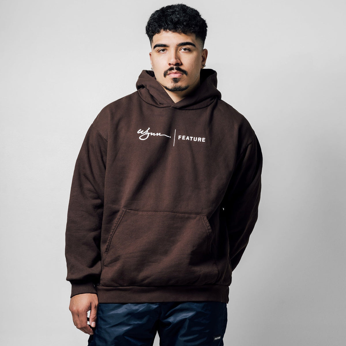 Wynn Logo Lock Up Hoodie - Bitter Chocolate