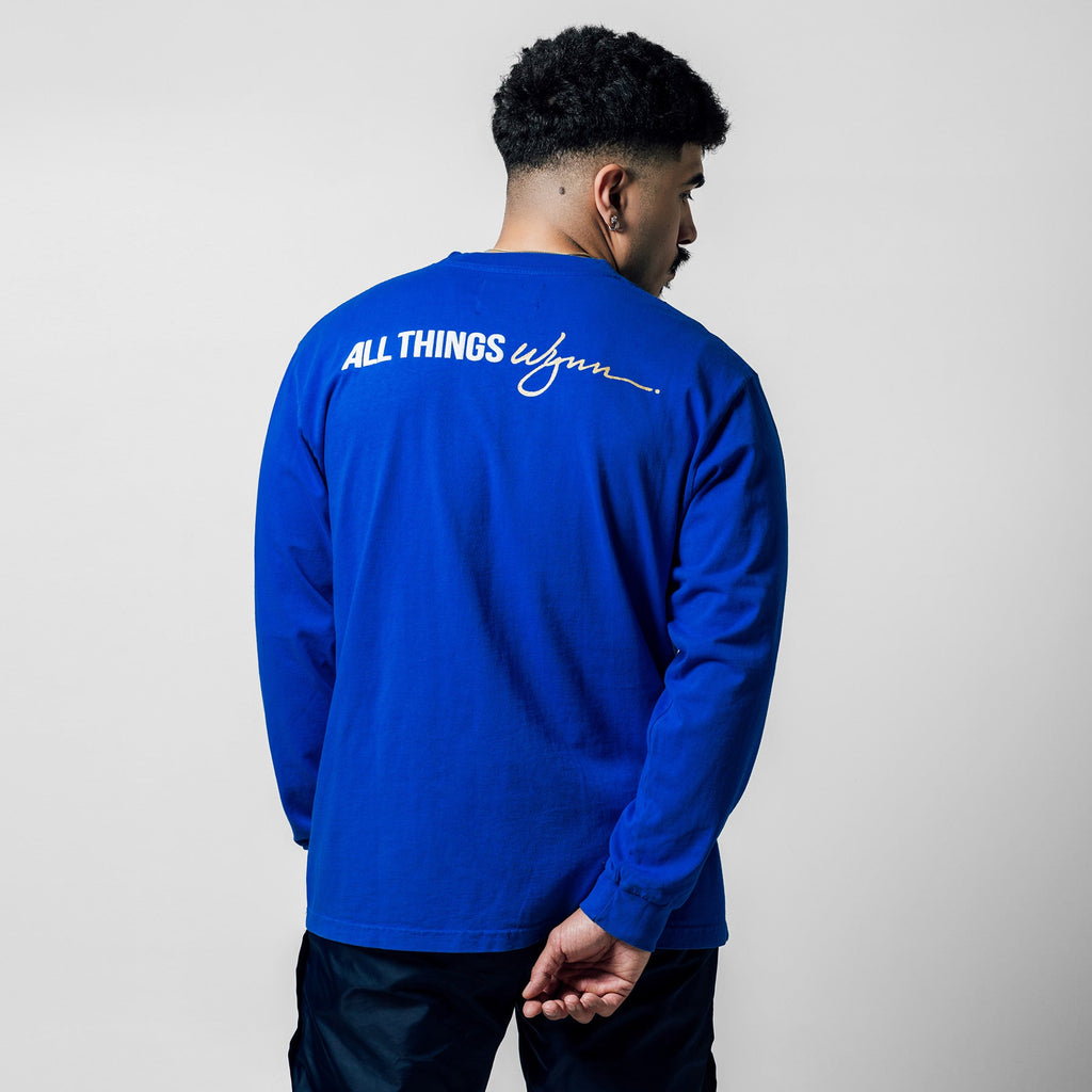 Wynn Logo Lock Up L/S Tee - Dazzling Blue