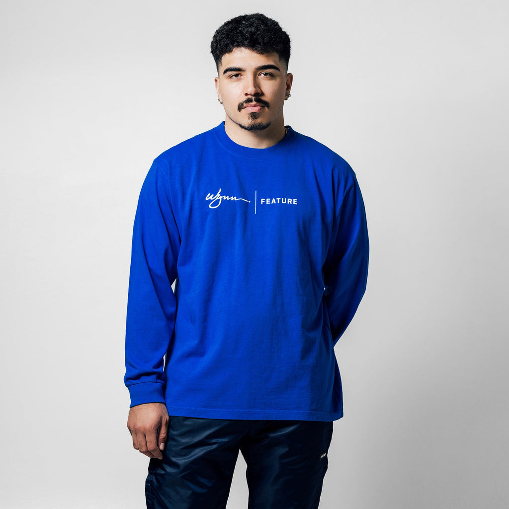 Wynn Logo Lock Up L/S Tee - Dazzling Blue