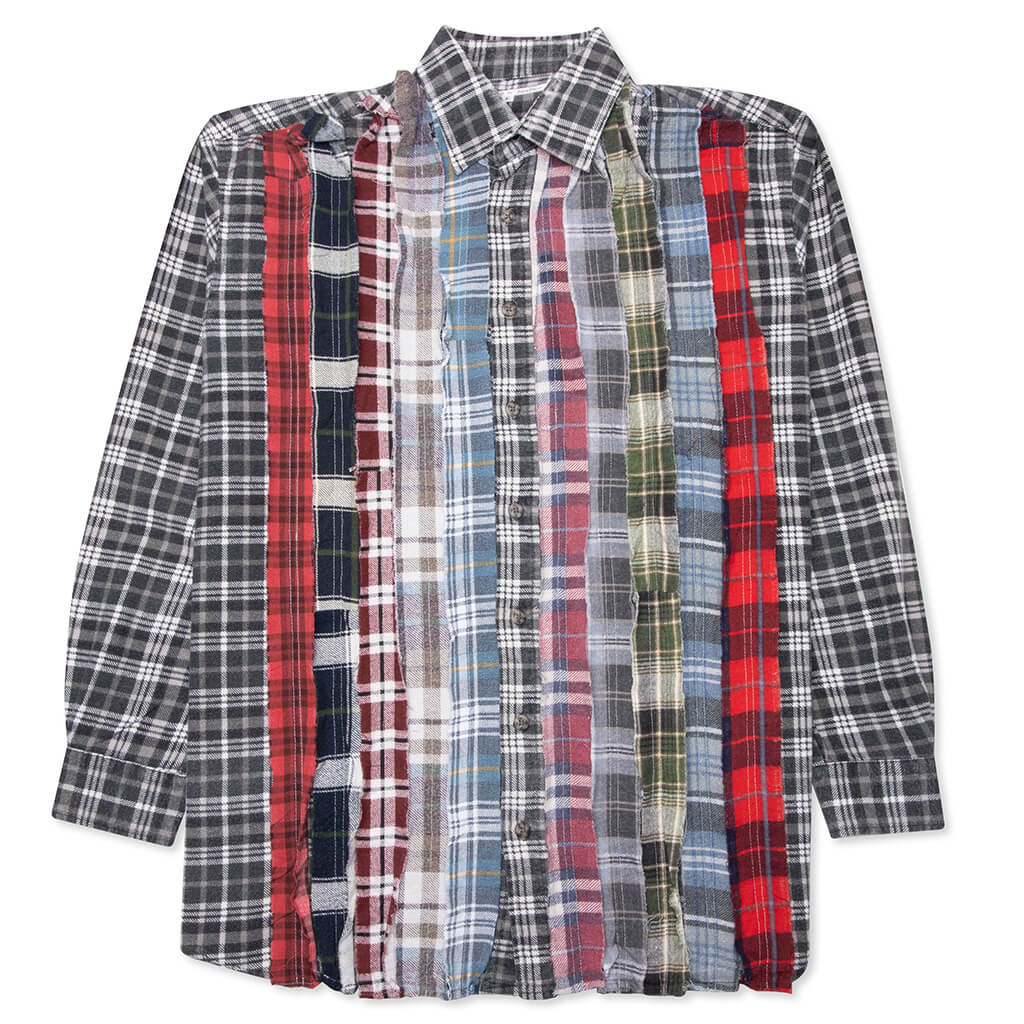 Flannel Shirt Ribbon Shirt - Assorted