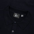 Flower Blob Knitted Polo Shirt - Midnight Blue