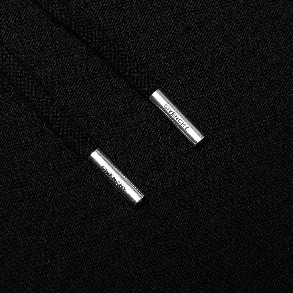 Classic Fit Hoodie w/ Reverse Print - Black
