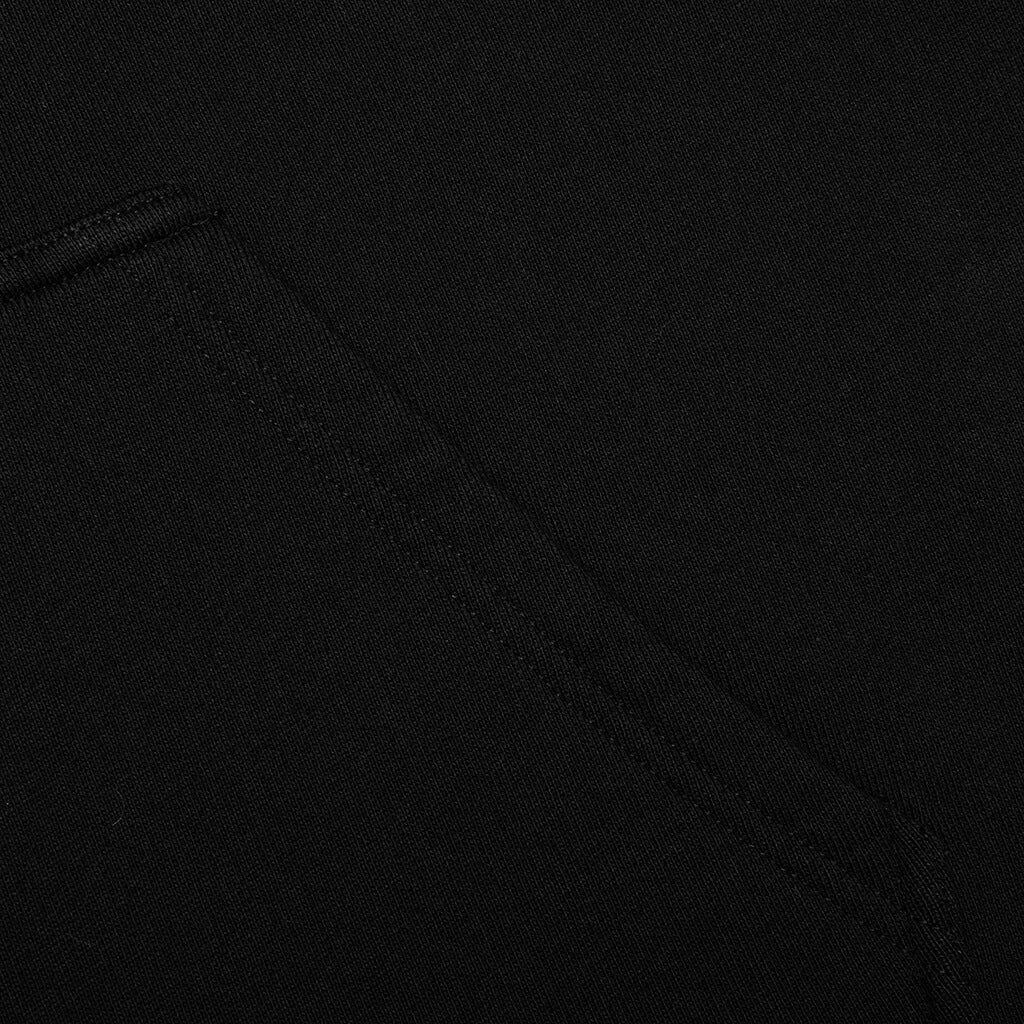 Classic Fit Hoodie w/ Reverse Print - Black