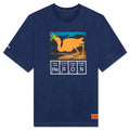 Cutout S/S Tee - Blue/Orange