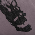 Flaming Skull Crewneck - Grey/Black