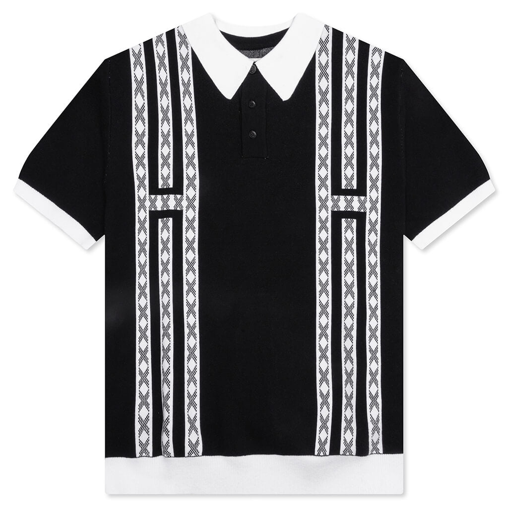 Private School S/S Polo - Black