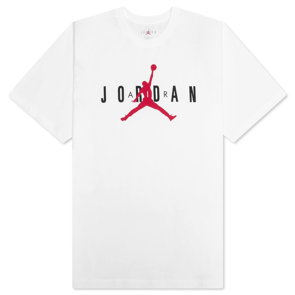 Air Wordmark T-Shirt - White/Black/Gym Red