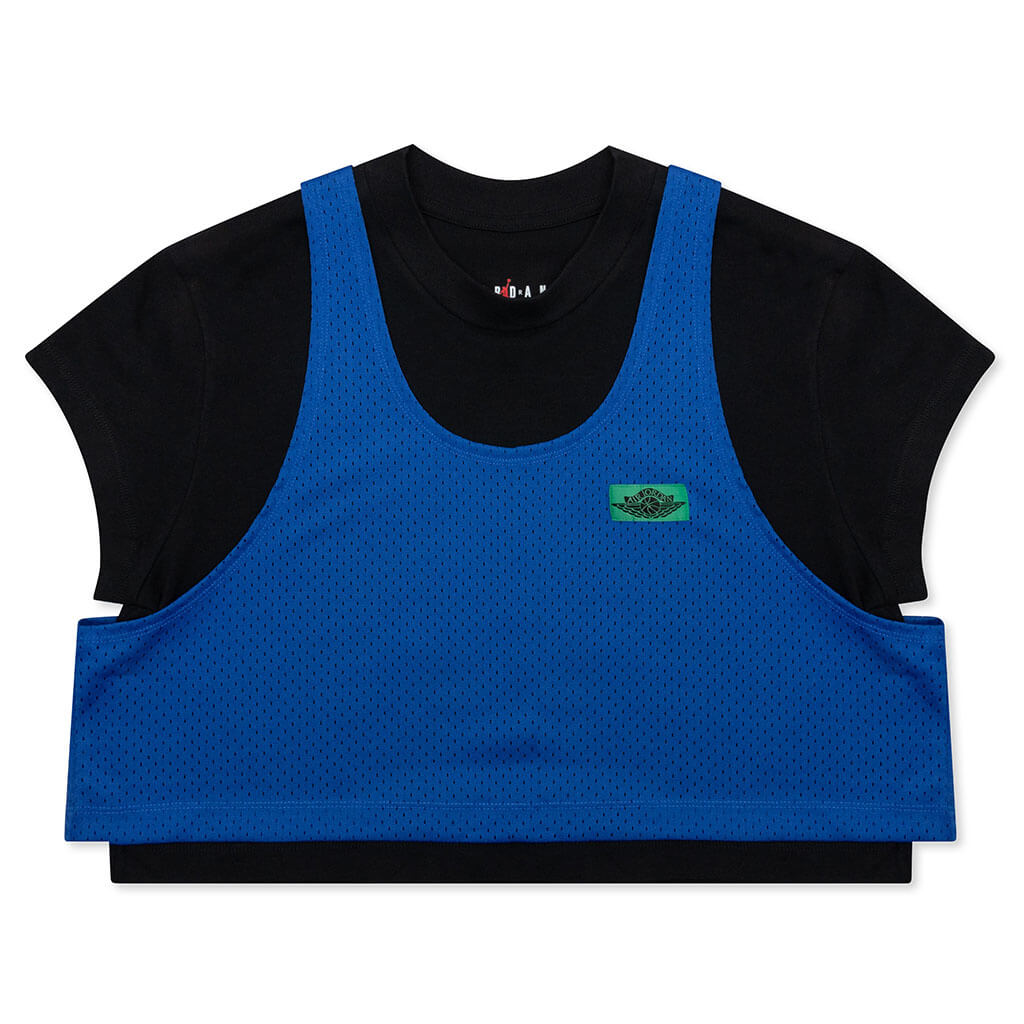 Aleali May Women's Layered Top - Black/Game Royal