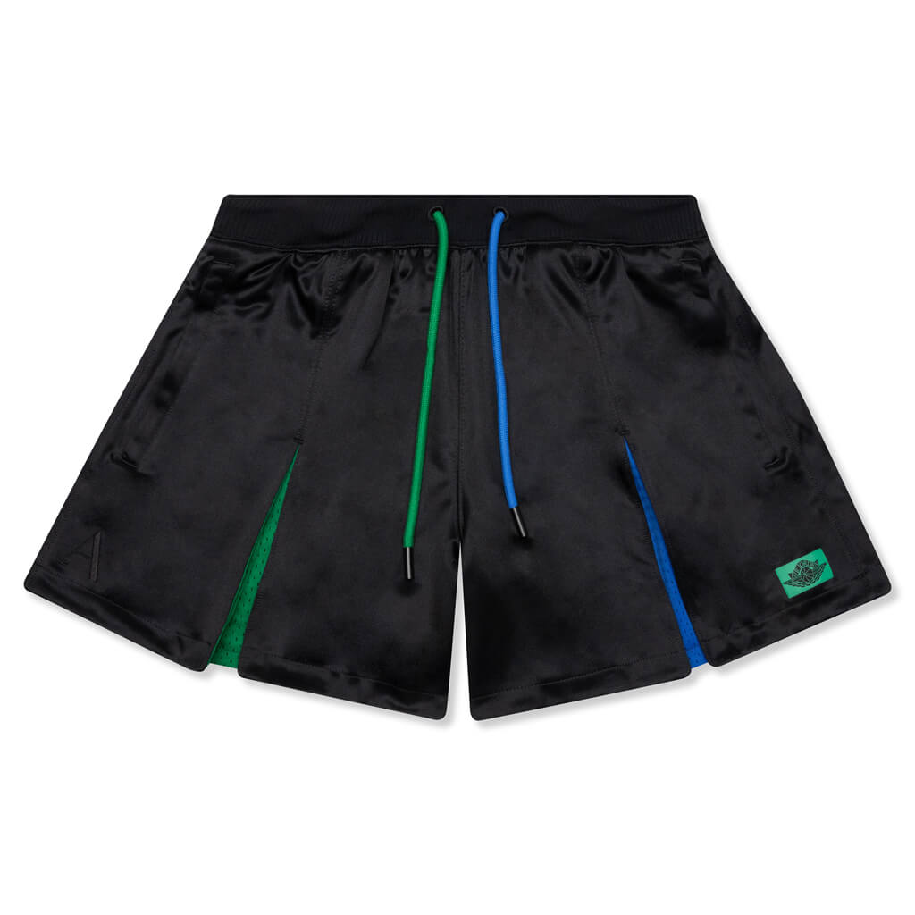 Aleali May Women's Pleated Short - Black/Game Royal