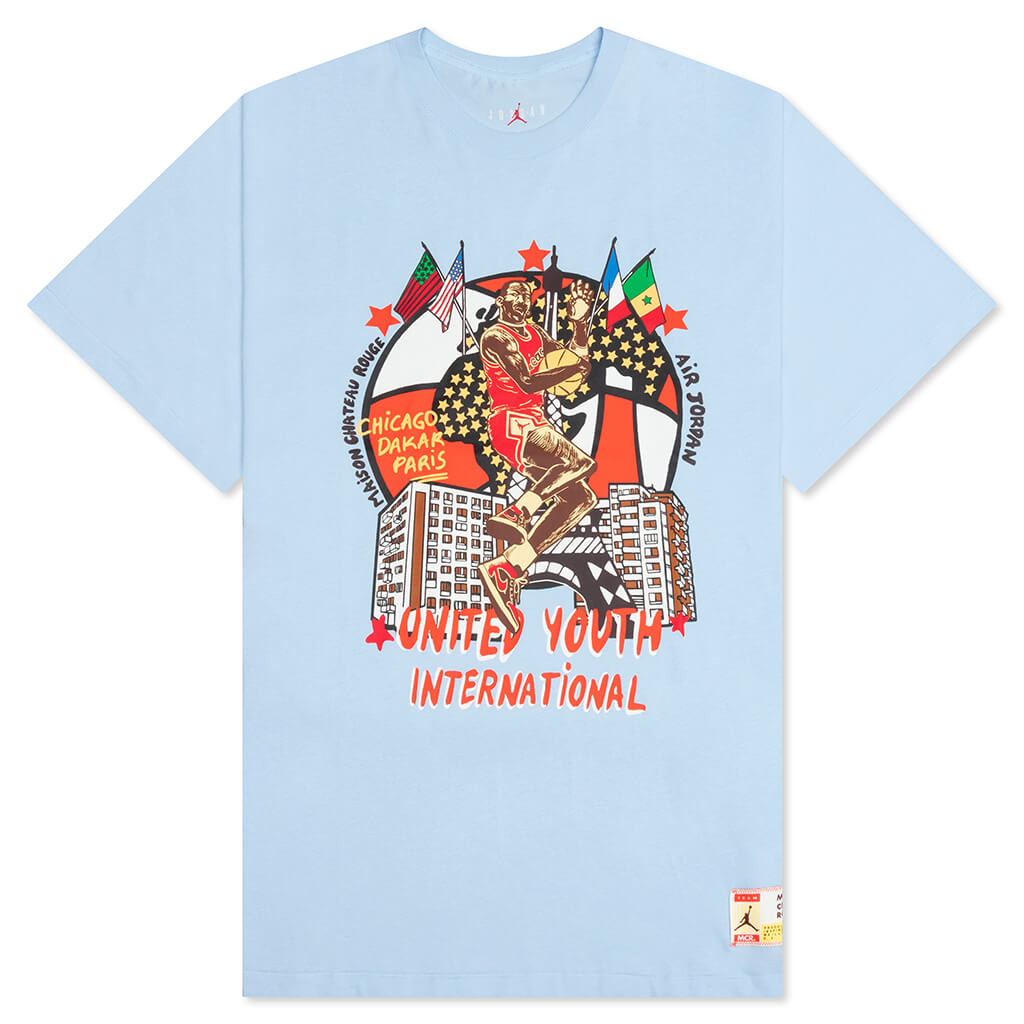 Maison Chateau Rouge GX Tee - Celestine Blue/Orange