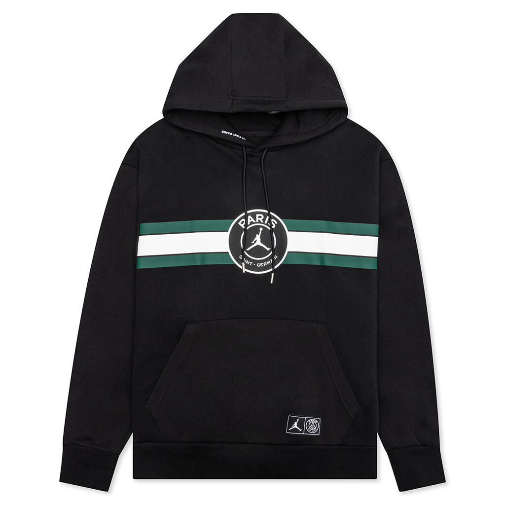 Paris Saint-Germain Fleece Pullover Hoodie - Black/White