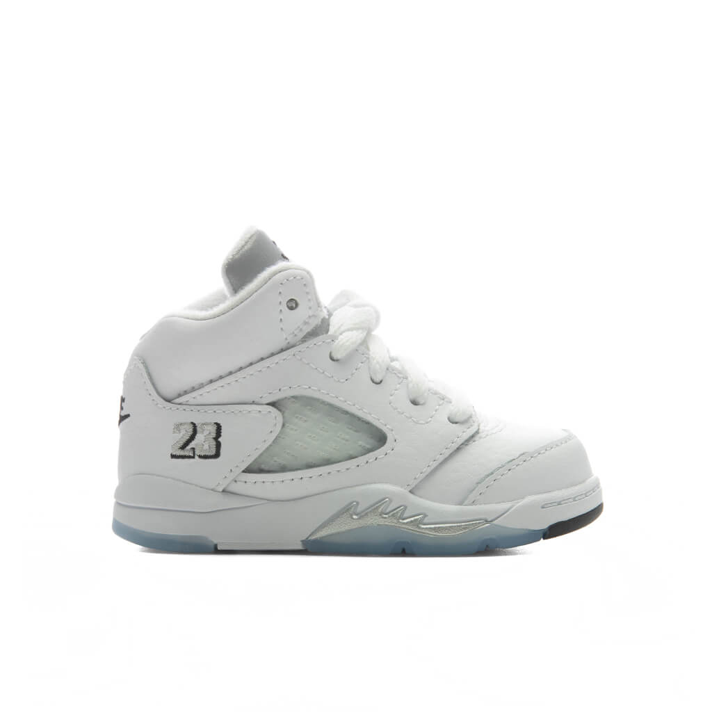 Air 5 Retro 'White Metallic' (TD) - White/Black/Metallic Silver