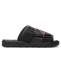 Logo Tape Kalpi Sandals - Black/Blue Turkis