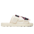 Logo Tape Kalpi Sandals - Cream/Blue Turkis
