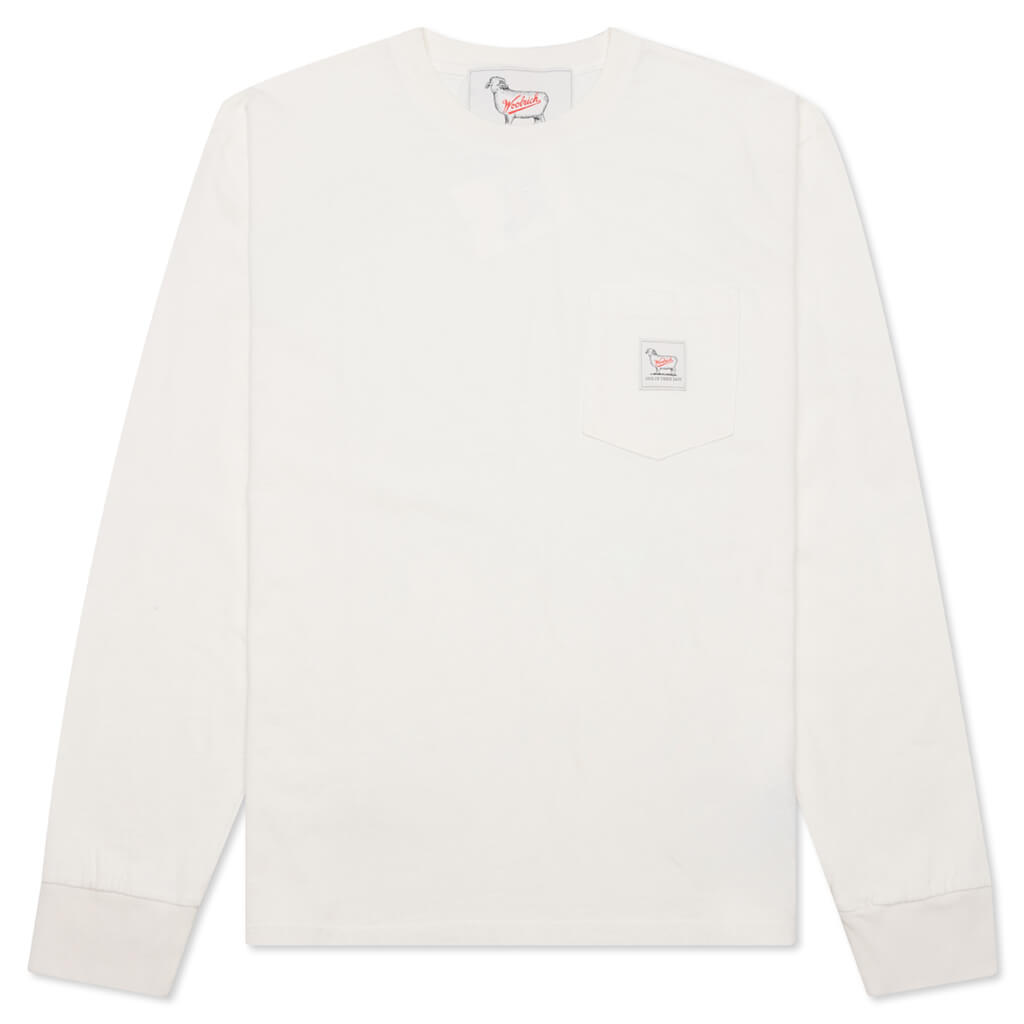 Woolrich L/S Pocket Tee - Bone