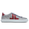Glen Low Top Sneakers - Silver/Red