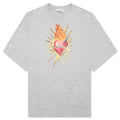 Printed Oversized T-Shirt - Light Grey