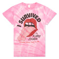 I Survived The Rolling Stones Crew Tee - Pink Tie Dye