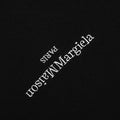 Upside Down Logo Hoodie - Black/White Embroidery