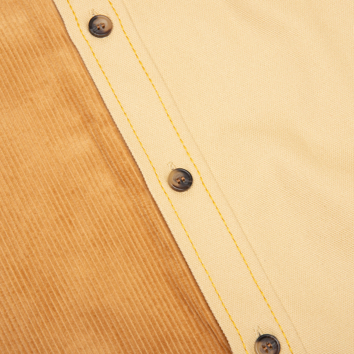 Color-Block L/S Overshirt - Tobacco