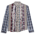 Ribbon Wide Flannel Shirt - Sand/Grey