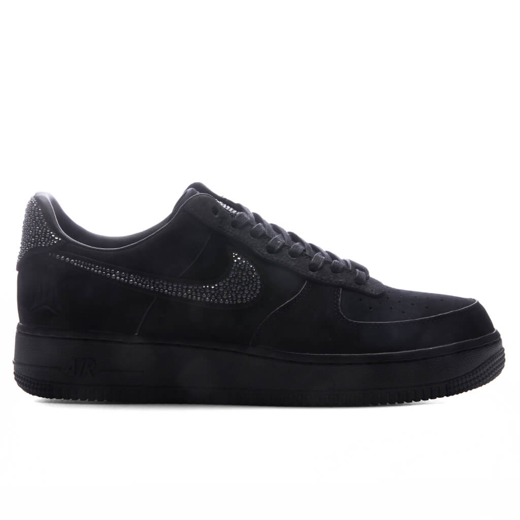 Ja Morant Air Force 1 Luxe Swarovski - Black/Metallic Silver/Cobalt Bliss