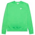 Sportswear Club Fleece Crew - LT Green Spark/White