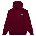 Sportswear Club Fleece Pullover Hoodie - Dark Beetroot/White
