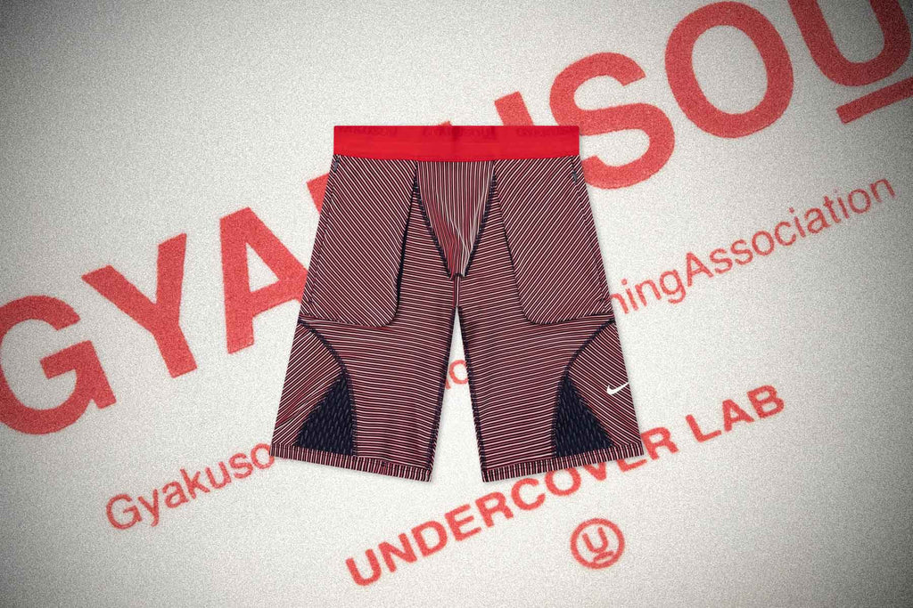 Gyakusou Men's Utility Shorts - Blackened Blue/University Red