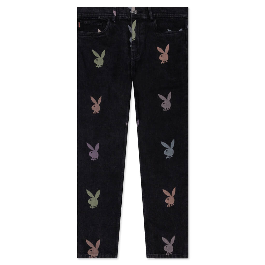 Playboy Scatter Denim - Black