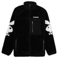 Playboy Bunny Sherpa Zip Up Jacket - Black