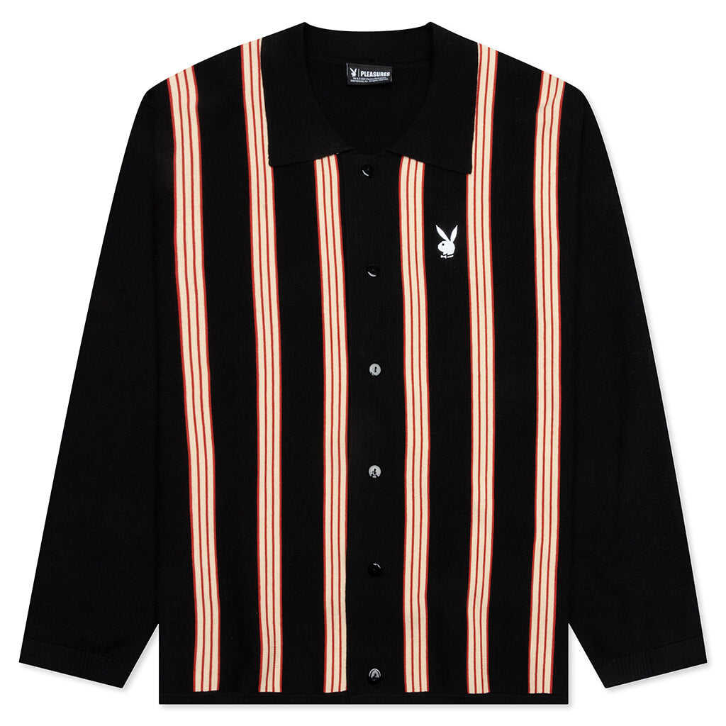 Playboy Club Woven Cardigan Sweater - Black