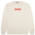 Burning Logo Classic L/S Tee - Off/White