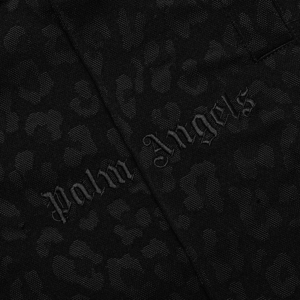 Tuxedo Leopard Track Pants - Black/White