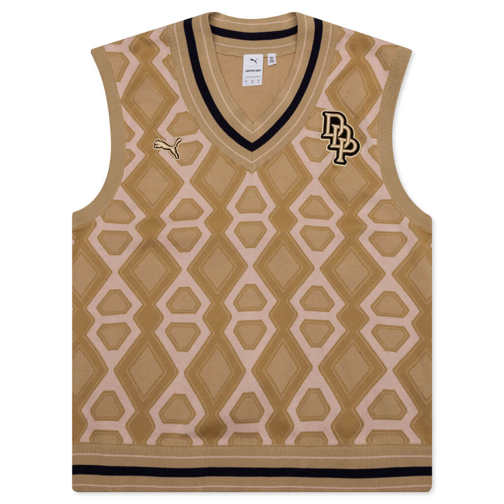 Dapper Dan Knitted Vest - Ginger Root