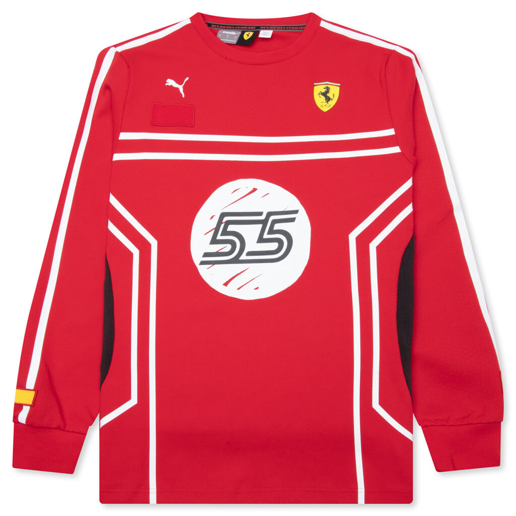 Joshua Vides Ferrari Mesh Crew - Rosso Corsa