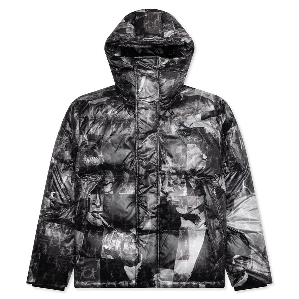 MMQ AOP Puffer Jacket - Black