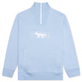 Maison Kitsune 1/2 Zip Ft Sweater - Blue