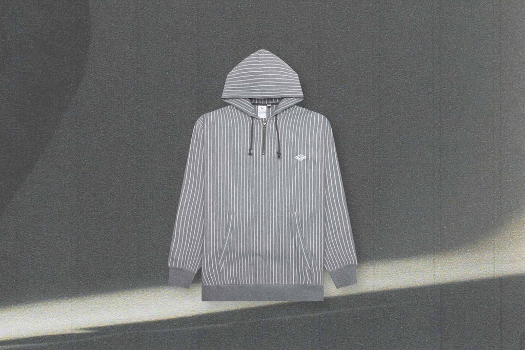 Nanamica Striped Hoodie - Grey