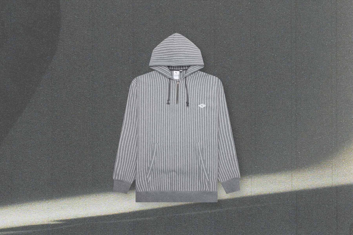 Nanamica Striped Hoodie - Grey
