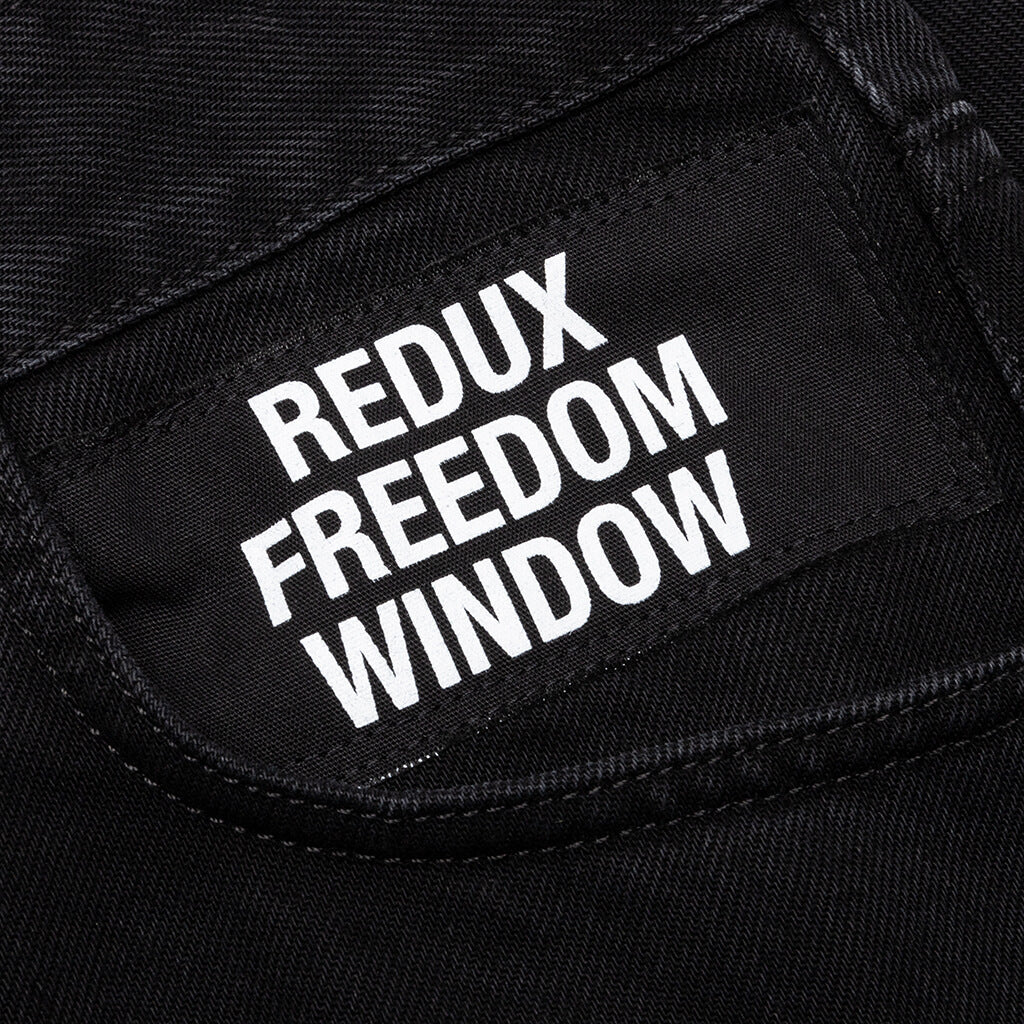 Slim Fit Denim Pant w/Picture Patch - Black