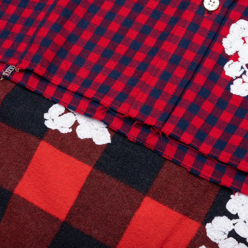 Denim Tears Check L/S Shirt - Red