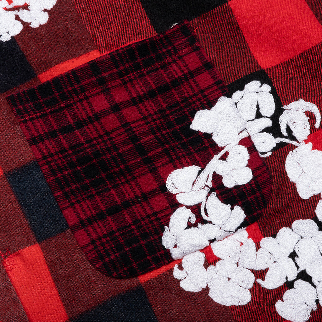 Denim Tears Check L/S Shirt - Red