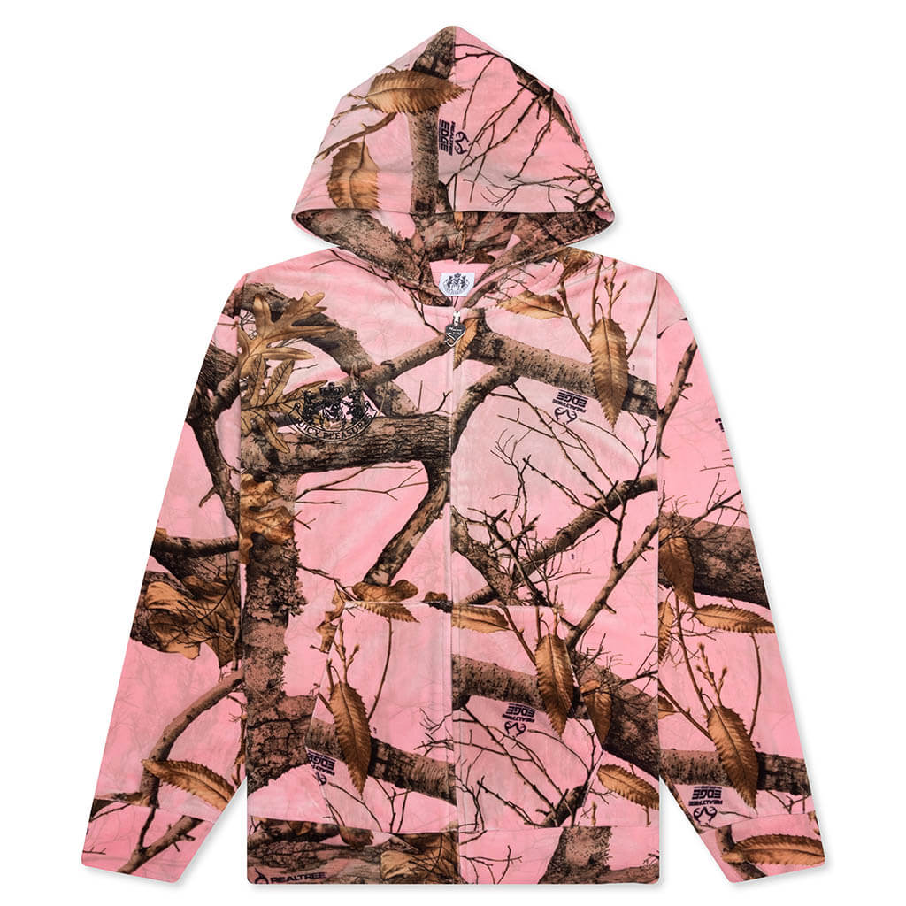 Juicy Couture Realtree Velour Hoodie - Pink Edge