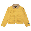 Flannel Lined Cotton Canvas Cargo Jacket - Hotshot Yellow