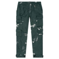 Stamp Print Cotton Canvas Cargo Trouser - Green