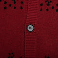 Bandana Knit Cardigan - Red/Black