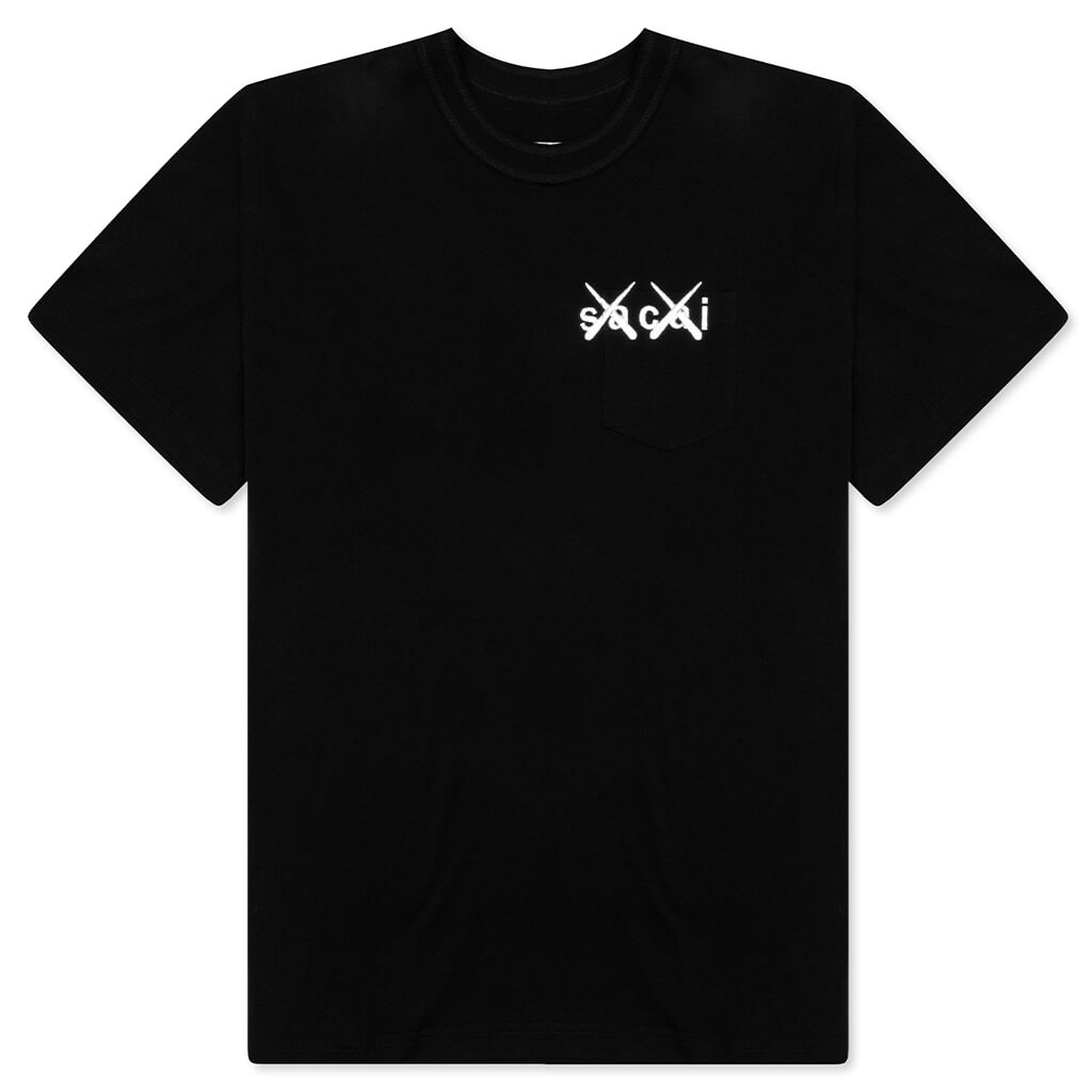 Kaws Embroidery T-Shirt - Black/White